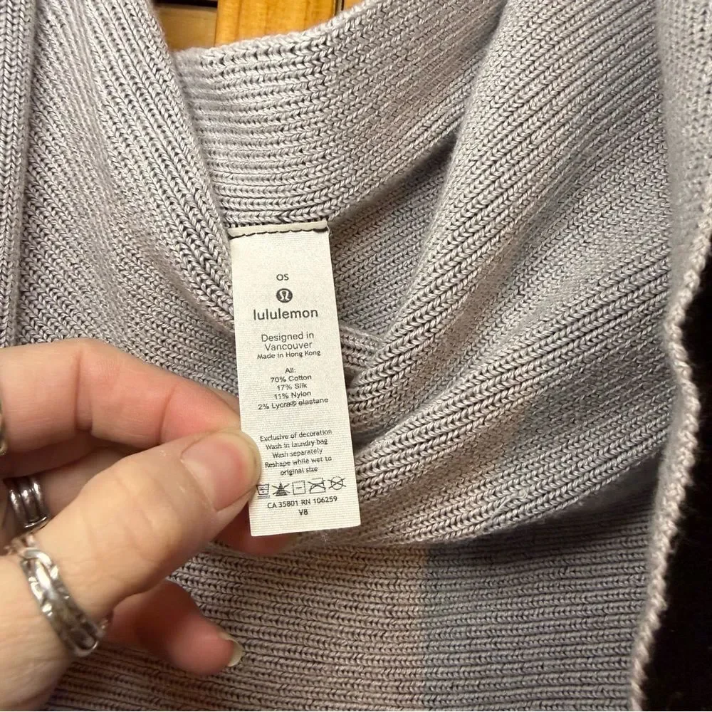 Lululemon Athletica Light Gray Knit Cardigan